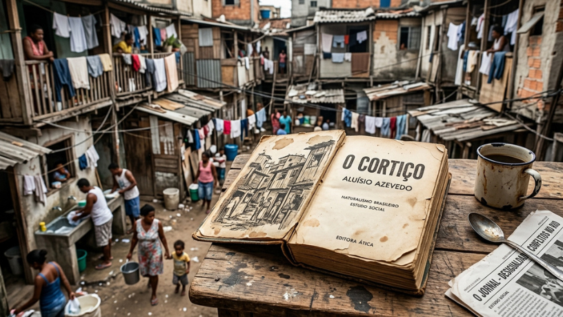 O Cortiço, de Aluísio Azevedo: como o clássico do Naturalismo brasileiro expõe desigualdade, exploração e conflitos sociais