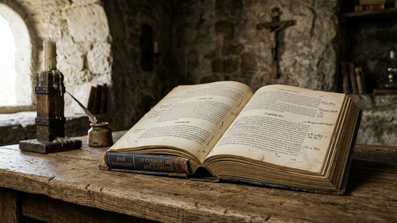 O Evangelho Segundo Jesus Cristo, de José Saramago, reimagina a vida de Jesus e questiona fé, poder e responsabilidade