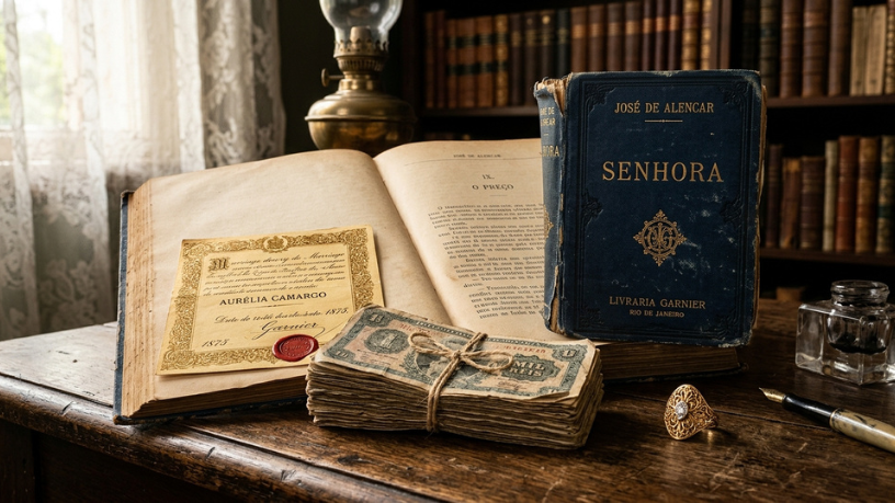 Senhora — José de Alencar: o romance que transforma casamento, dinheiro e amor em crítica à sociedade